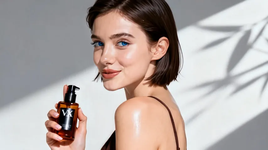 She is introducing the product