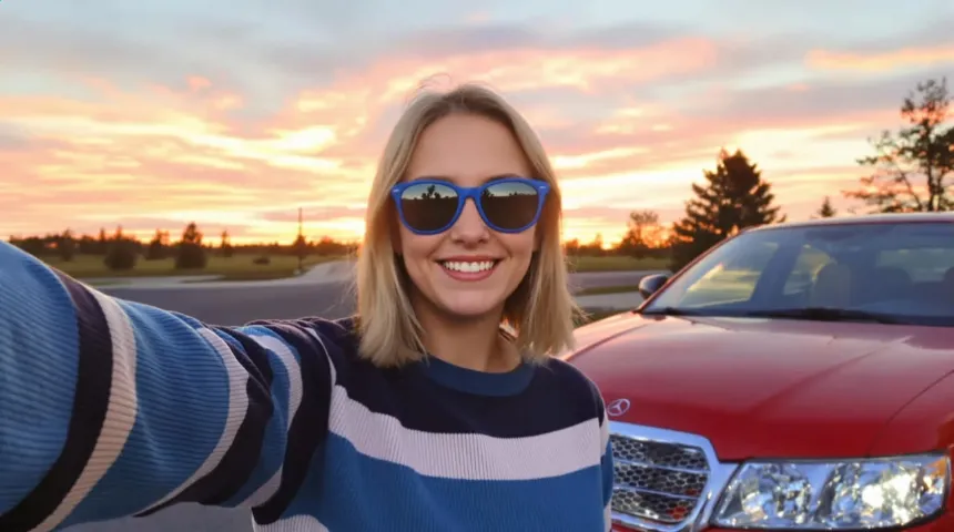 Transform the image into a video with a pumpkin head